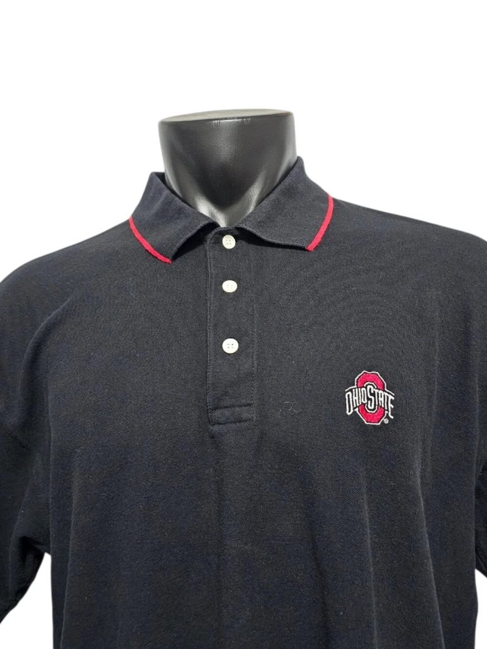 Ohio State Buckeyes Polo Shirt Mens Size XL Red Short Sleeve Vesi Sportswear - Picture 5 of 8
